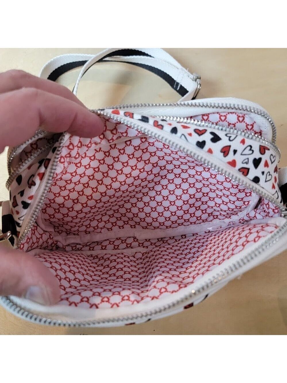 Brighton "LOVE SCROLL" Canvas Crossbody Bag - Picture 6 of 11